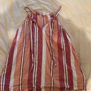 Partial linen summer tank